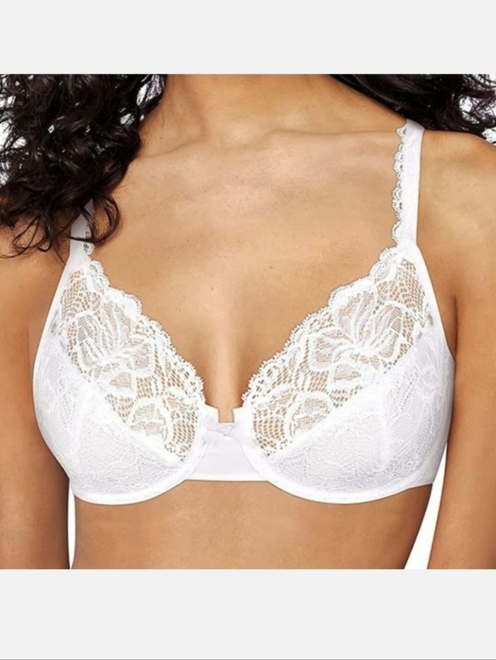 BALI Lace Desire Bra 40DD White 2-Ply Underwire